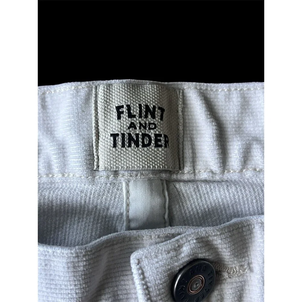 Flint and Tinder 365 Corduroy Pants 36x32 Tapered Fit Taupe Stretch 5 Pocket